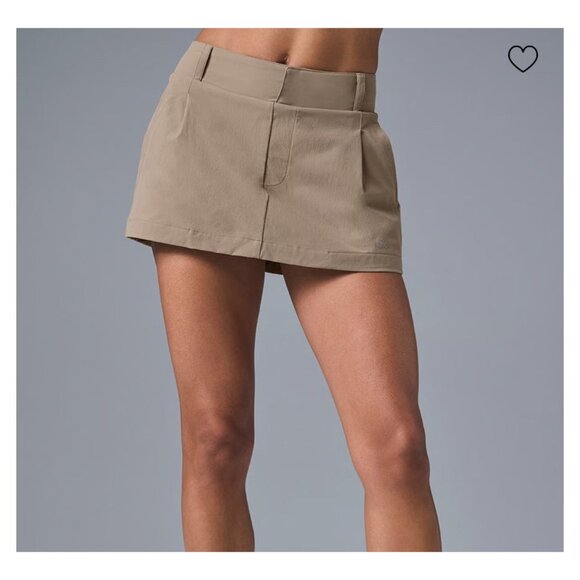 ALO Yoga Fan Club Mini Skirt in Gravel - Picture 4 of 6